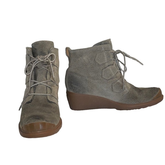 Sorel Toronto Oiled suede leather Waterproof Lace-up Wedge Boot. Size 9.5 GUC - Picture 5 of 14